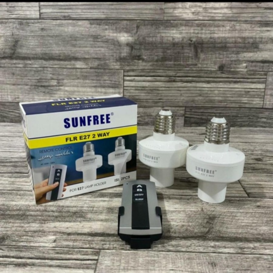 SUNFREE FITING 2 Fitting +1 remote LAMPU E27 REMOTE CONTROL 2 Fitting