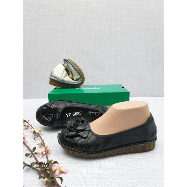sepatu wanita kulit asli original flat shoes ballet balerina  Clarks