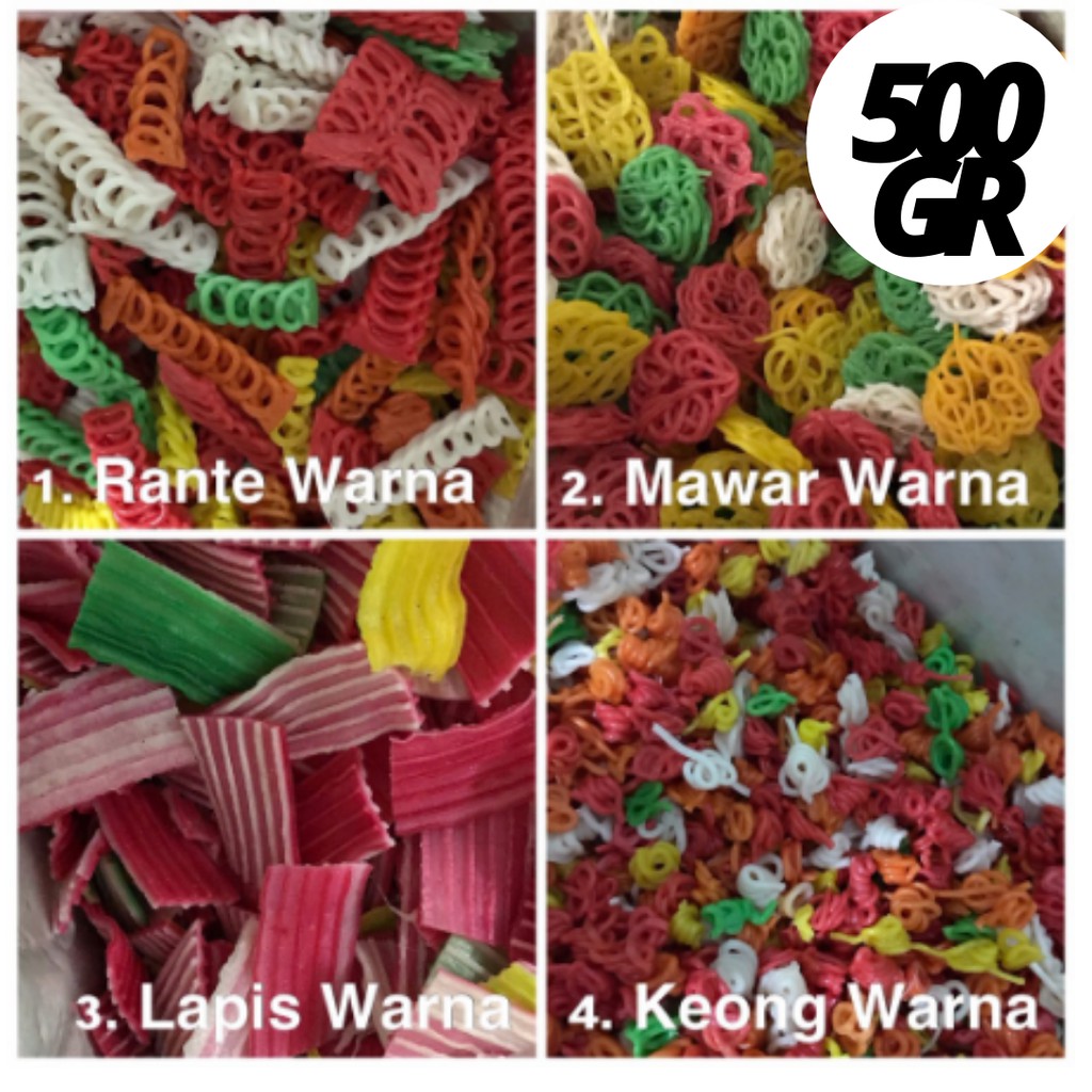 KERUPUK SEBLAK MENTAH / KRUPUK KERING / KERIPIK ANEKA KERUPUK / ANEKA KERIPIK BAWANG 500gr