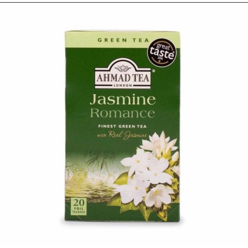 

Ahmad tea jasmine green tea per box isi 20 sachet