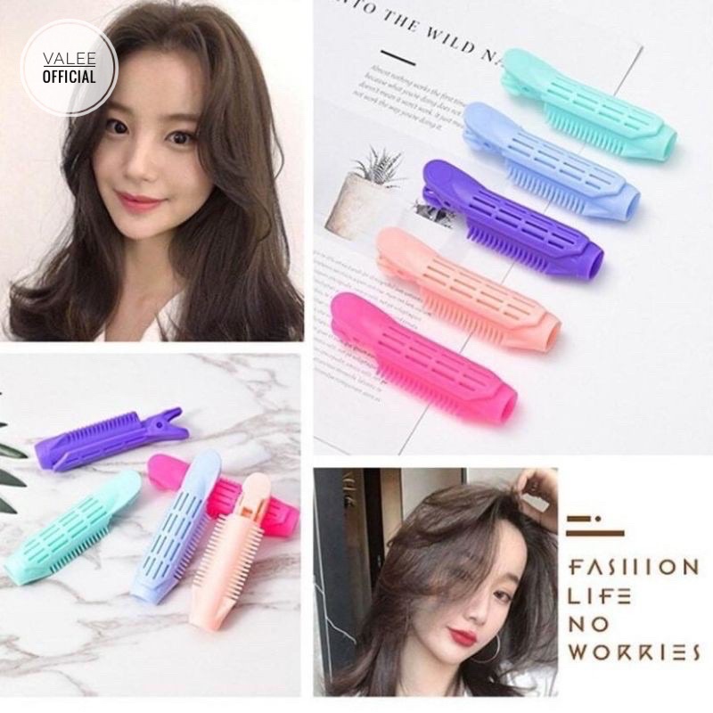 (Isi 2)Roll Rambut Jepit Korea Hair - Gulung Jepitan Clip Volumizing Hair Poni Roller Blow Keriting Curly