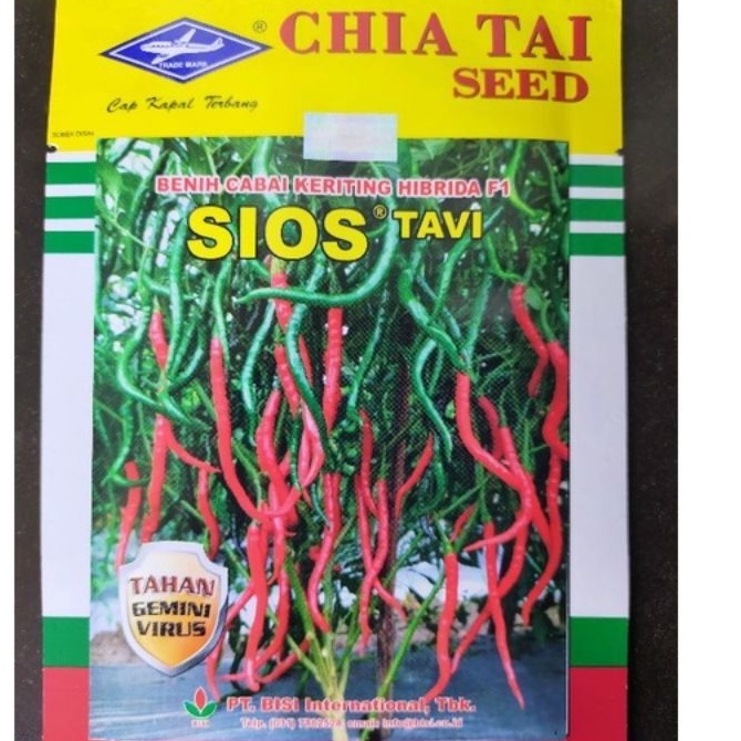 Benih Cabe Hibrida Sios Tavi 10gr Original Pabrik Tahan Virus