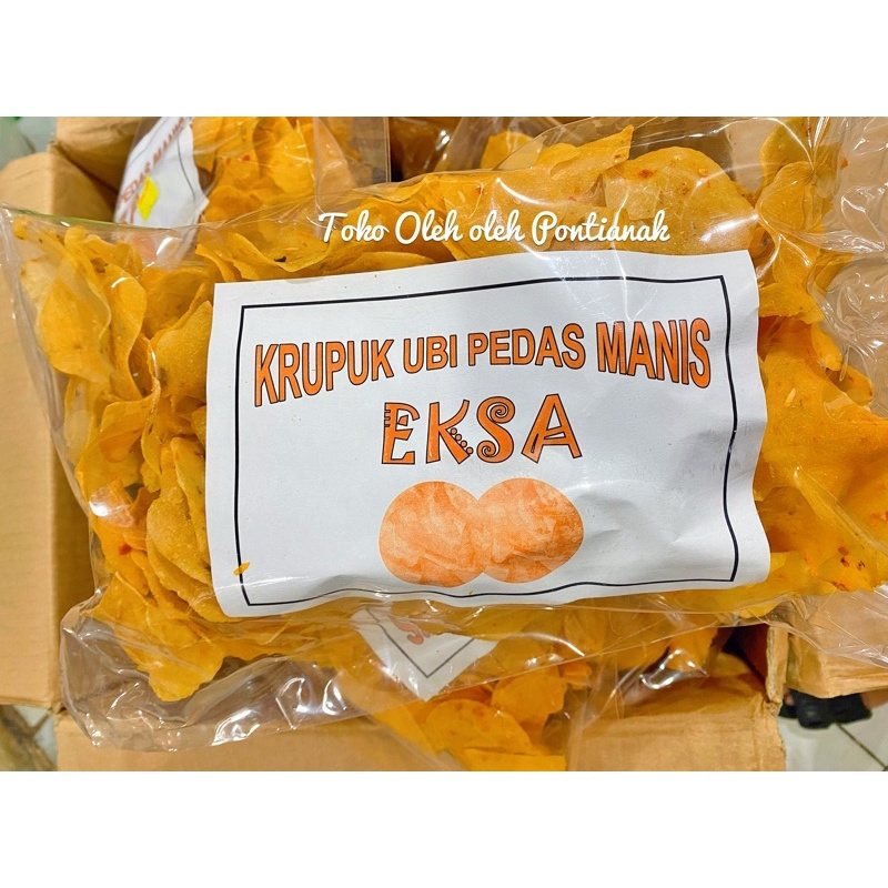 

Kerupuk Ubi Pedas Manis EKSA 500gr/ Krupuk Ketela Mentah/ Kerupuk Ubi Jalar Khas Pontianak