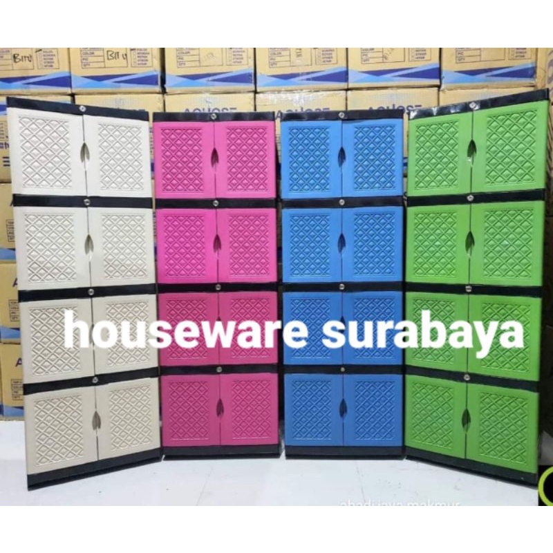 lemari plastik aquose mini lemari pakaian plastik