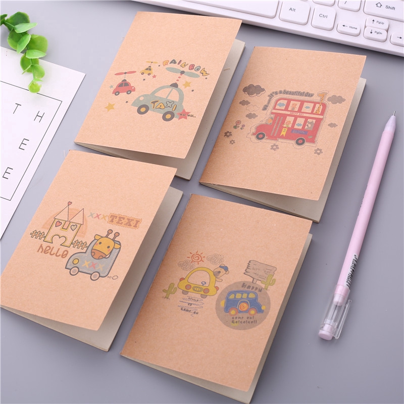 Buku Catatan/Memo/Notepad Kecil 64k Dengan Cover Kertas Kraft Untuk Pelajar/Kerja-1