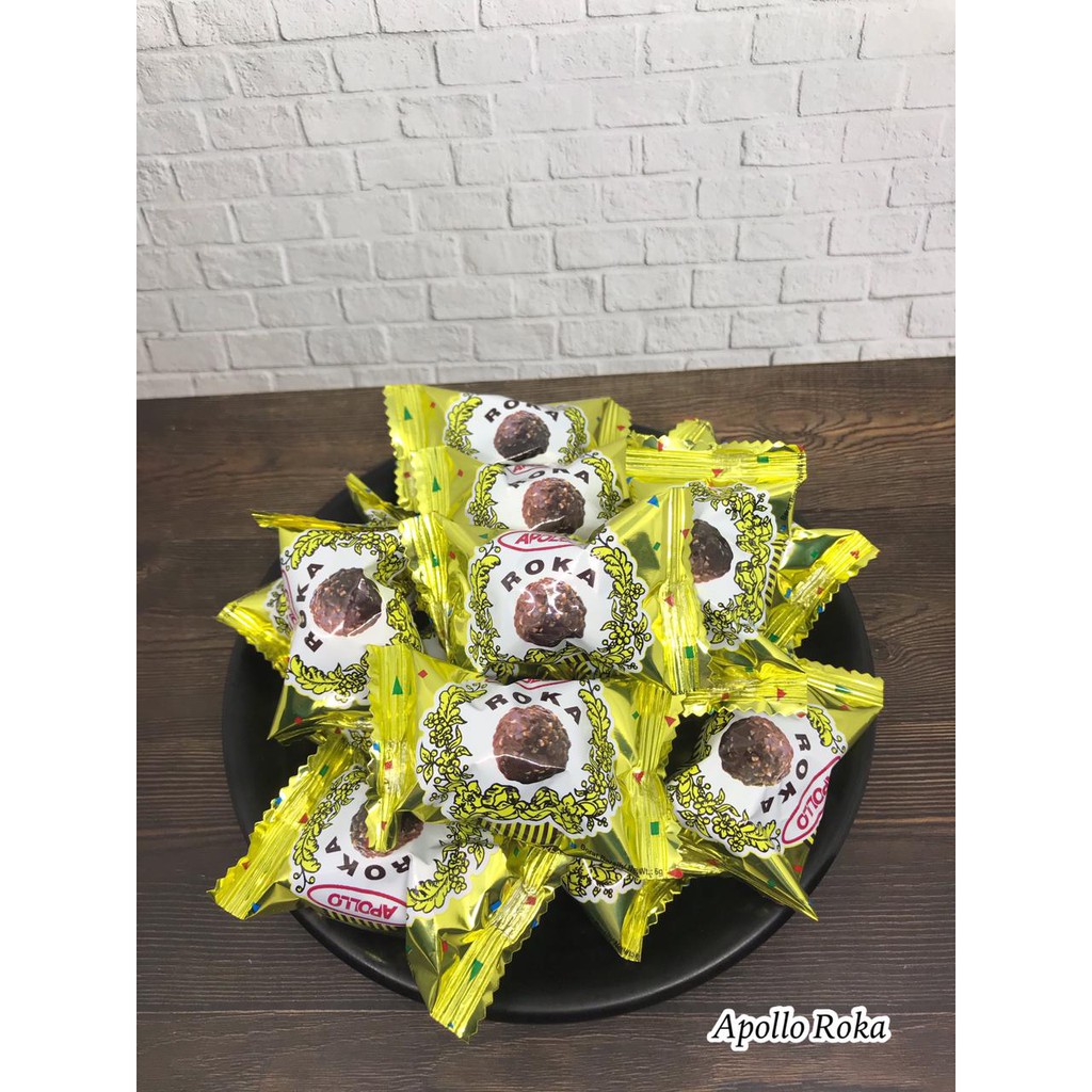 

APOLLO ROKA ISI 10 PCS | APOLLO ROKA COKLAT | APOLLO ROKA WAFER CHOCOLATE ECERAN SNACKY MEDAN