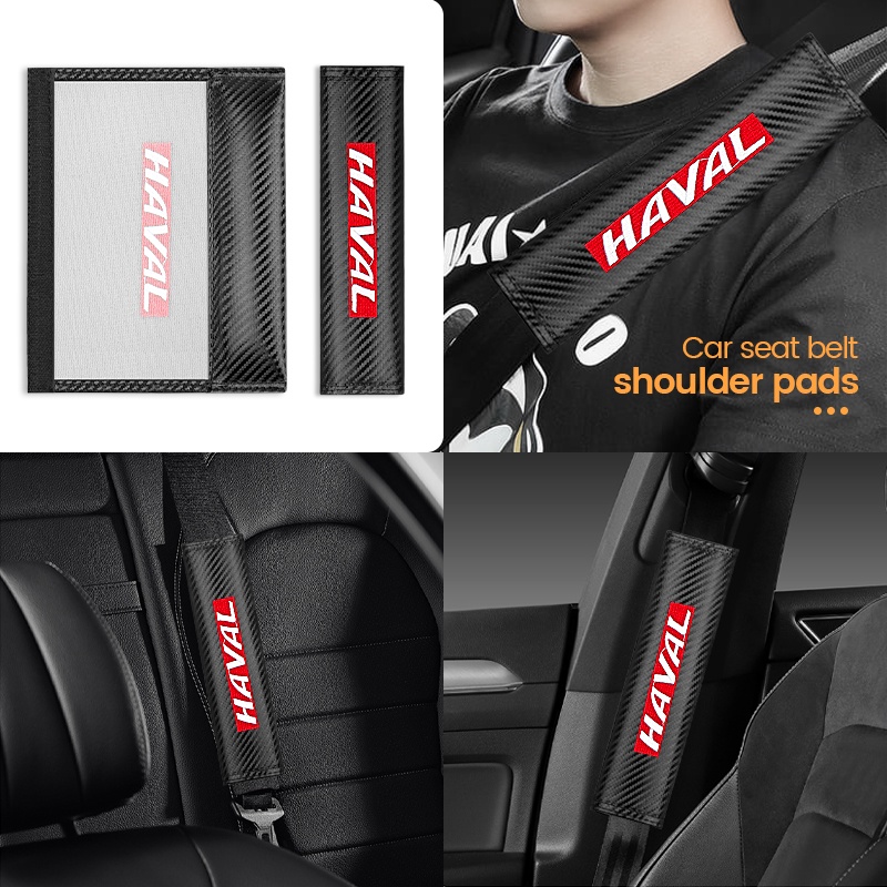 2pcs Cover Sabuk Pengaman Mobil Bahan Serat Karbon Untuk Haval Jolion H6 2021 2022 h2 h5 h7 h8 h9 m4