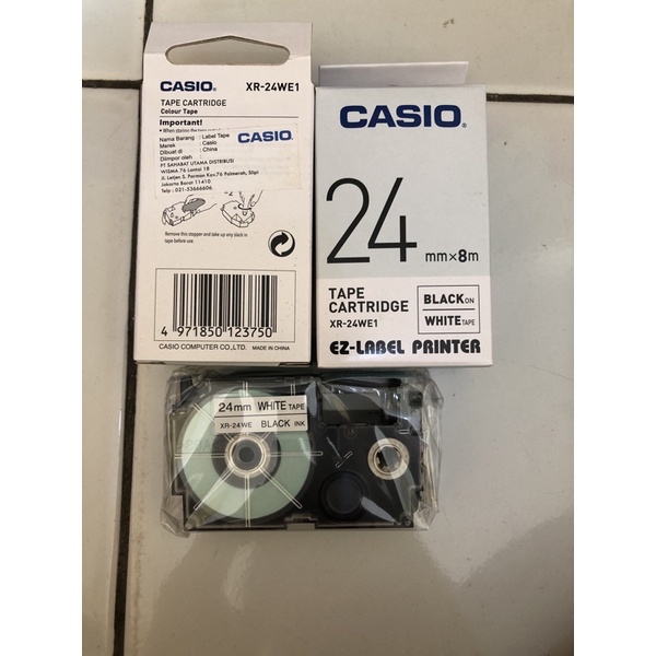 

LABEL CASIO / TAPE CASIO LABEL 24mm cartridge (original) black in white