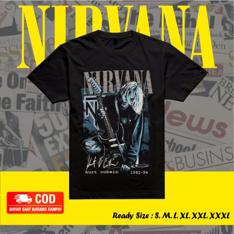 kaos Jepang/kaso murah/kaos distro/kaso orginal/kaos lengan pendek nirvana