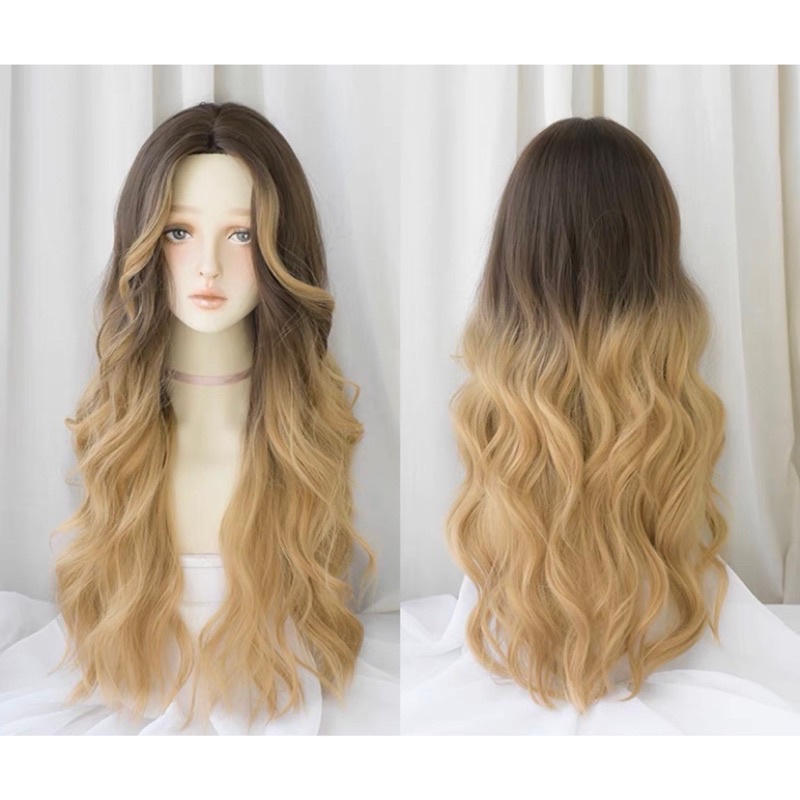 C8260 full wig korean layer wave tanpa poni 70 cm