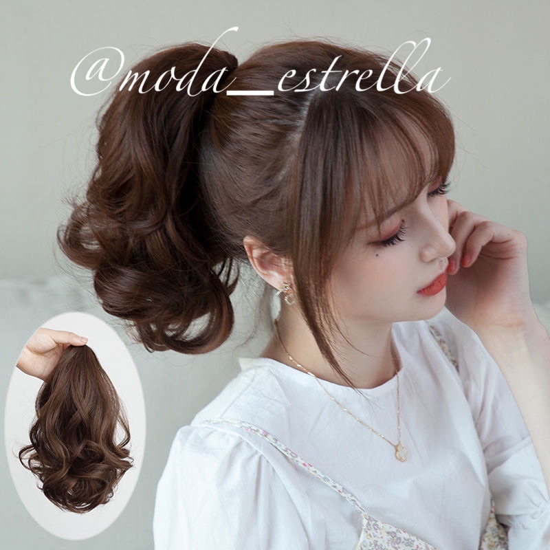 PONYTAIL JEPIT CURLY SHORT/JEPITAN RAMBUT PALSU KERITING PENDEK/JEPITAN EKOR KUDA FAKE HAIR/HAIRCLIP