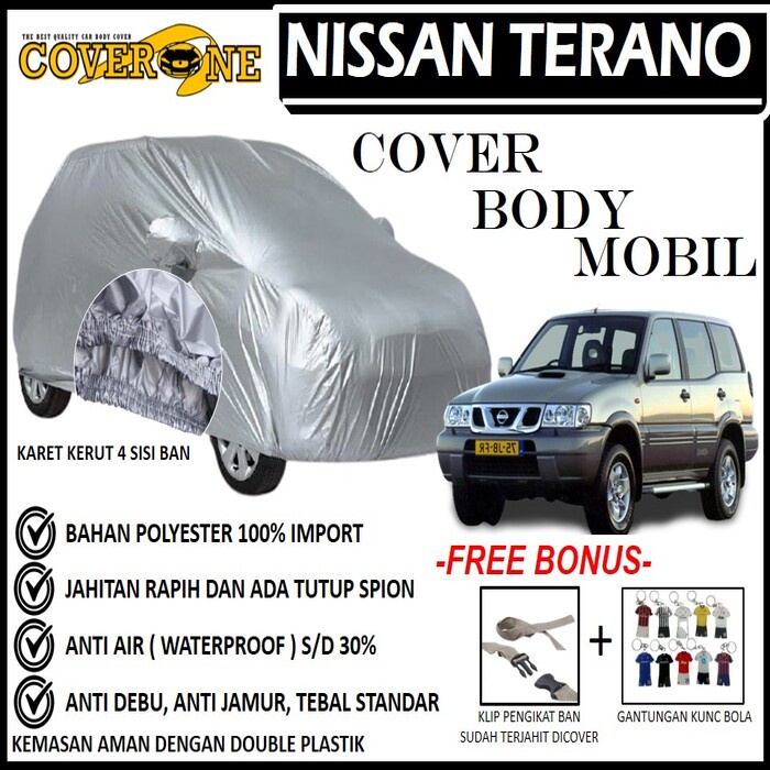 Selimut Sarung Body Cover Mobil Terano / Mantel Penutup Mobil Terano / Cover Mobil Outdoor Indoor / Selimut Mobil / Sarung Mobil / Cover Mobil Waterproof Anti Air Free Pengikat Ban