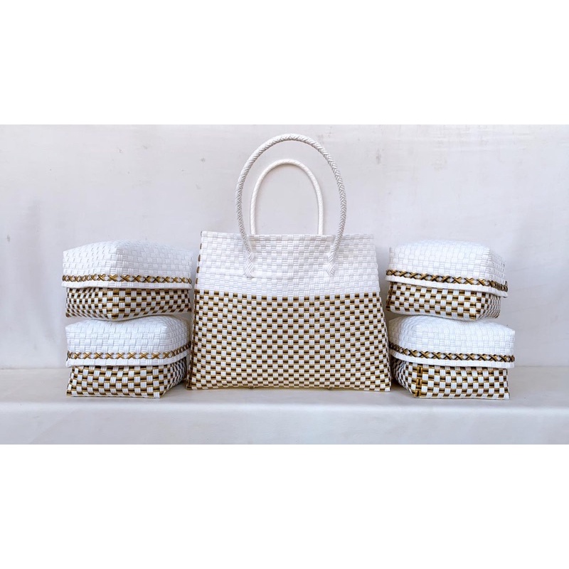 TAS ANYAMAN PREMIUM BALI SET 4 KEBEN