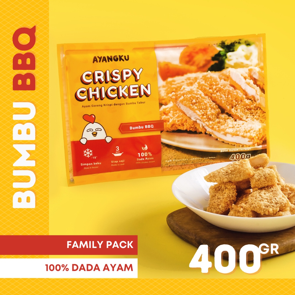 

Crispy Chicken Bumbu BBQ Family Pack 400 gram Ayangku
