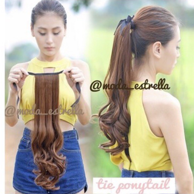 TIE PONYTAIL CURLY LONG / EKOR KUDA TALI RAMBUT PALSU KERITING panjang / FAKE HAIR / HUMAN CLIP / HAICLIP /kunciran rambut palsu / sintetis hair / PONYTAIL TALI / KUNCIRAN KUDA PALSU / IKAT RAMBUT HAIRCLIP / FAKE PONYTAIL