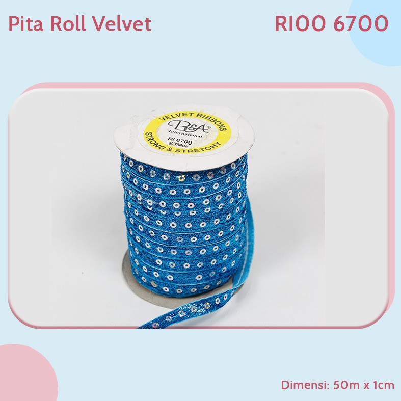 Pita Roll Velvet Motte Squin GLITER 1cm RI006700