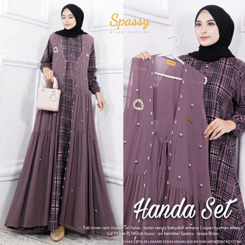 HANDA SET ORIGINAL BY SPASSY BERLABEL• GAMIS SPASSY•Sb
