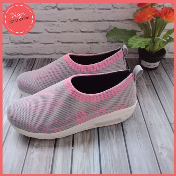 Sepatu Wanita Greta SDS275 Abu - Pink Fanta
