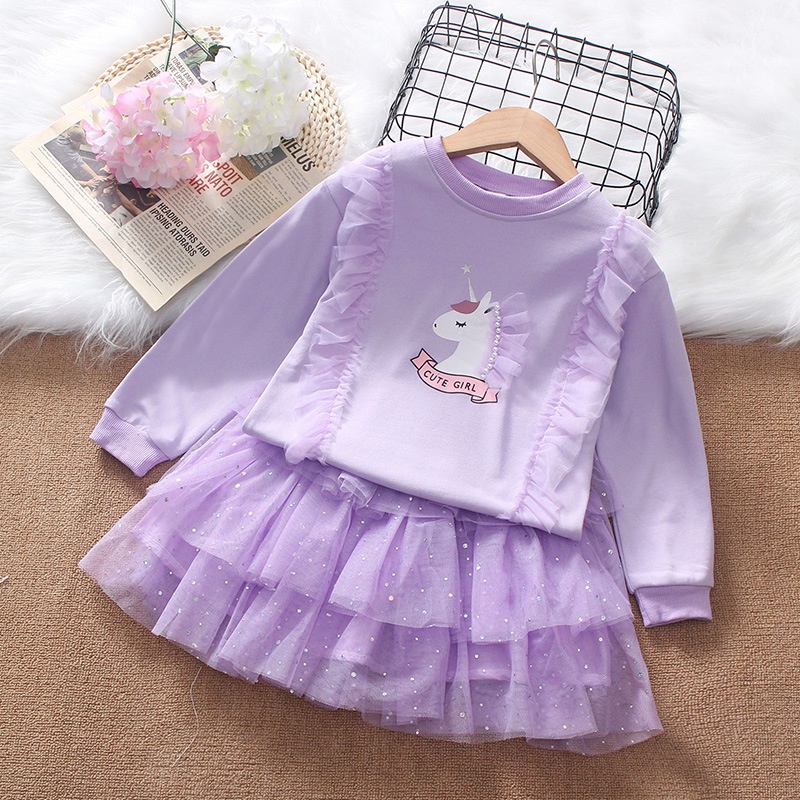 SSP6-Setelan Set Anak Perempuan New Unicorn Pearl