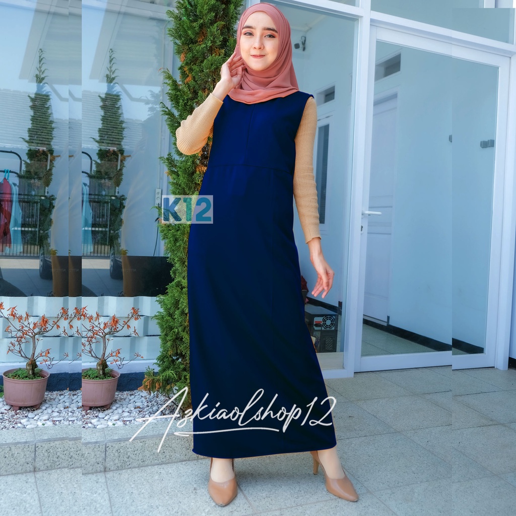 INNER SPAN DRESS GAMIS MAXI / SPAN INNER GAMIS TANPA LENGAN