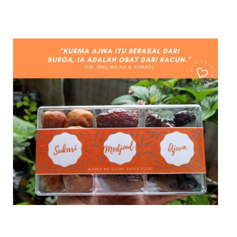 

PAKET PARCEL 3IN1 KURMA AJWA MEDJOOL SUKARI