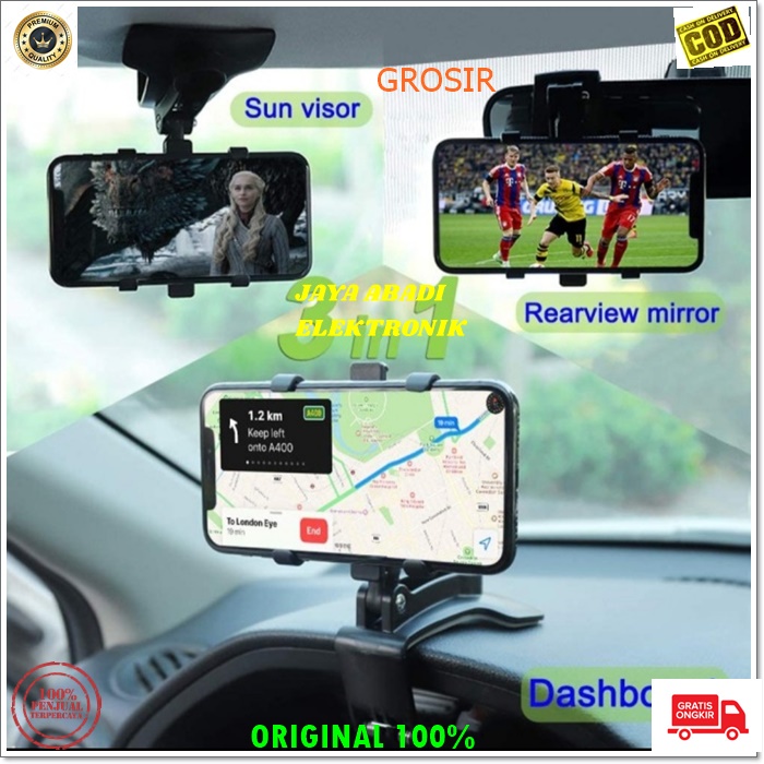 J331 HOLDER MOBIL 3IN1 MULTI UNIVERSAL MIRROR HANDPHONE GANTUNGAN HP PEGANGAN MOBILE JEPIT SOFT TUBE KACA SPION MOBIL GPS JENDELA WINDOW PENJEPIT JEPITAN MIROR UNIVERSAL MULTI ORIGINAL PEREKAT FLEXSIBLE STAND MOUNT BRACKET ANTI JATUH PNGAMAN GADGET