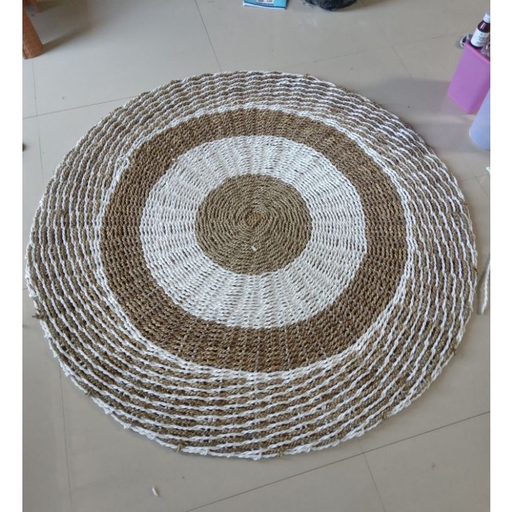RUG ANYAM SEAGRAS || FLOOR MAT || KARPET BULAT LANTAI