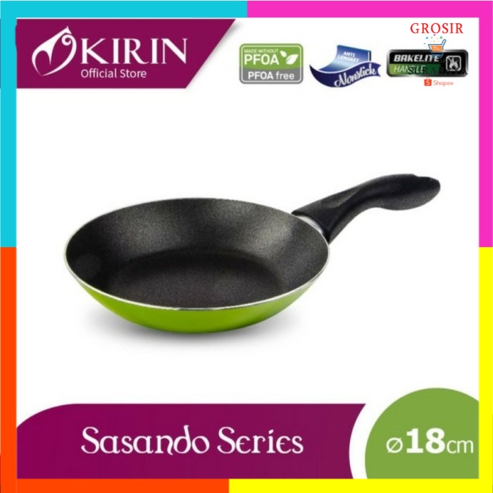 KIRIN SASANDO 18cm / Kirin Teflon Wajan Sasando Fry Pan 18cm