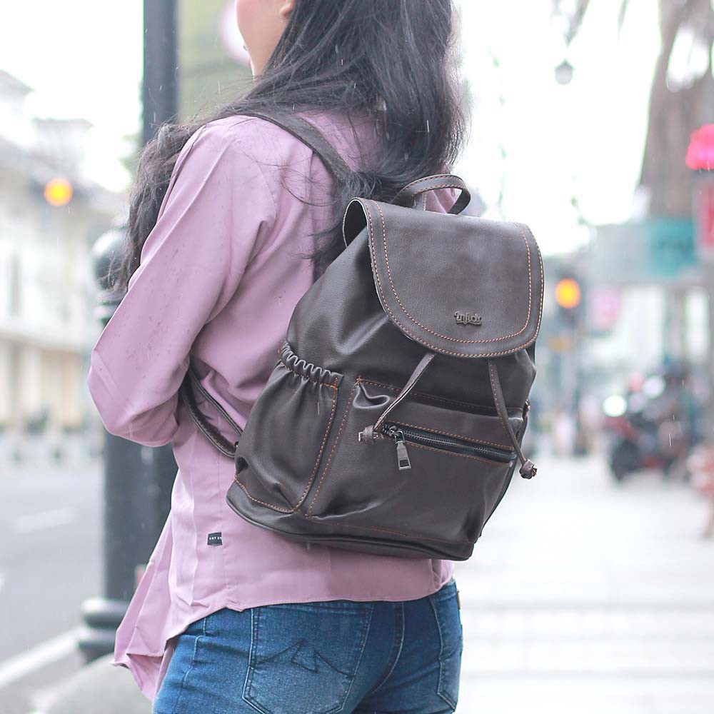 Tas Wanita Stylish Backpack model Gendong || Warna Hitam - 288