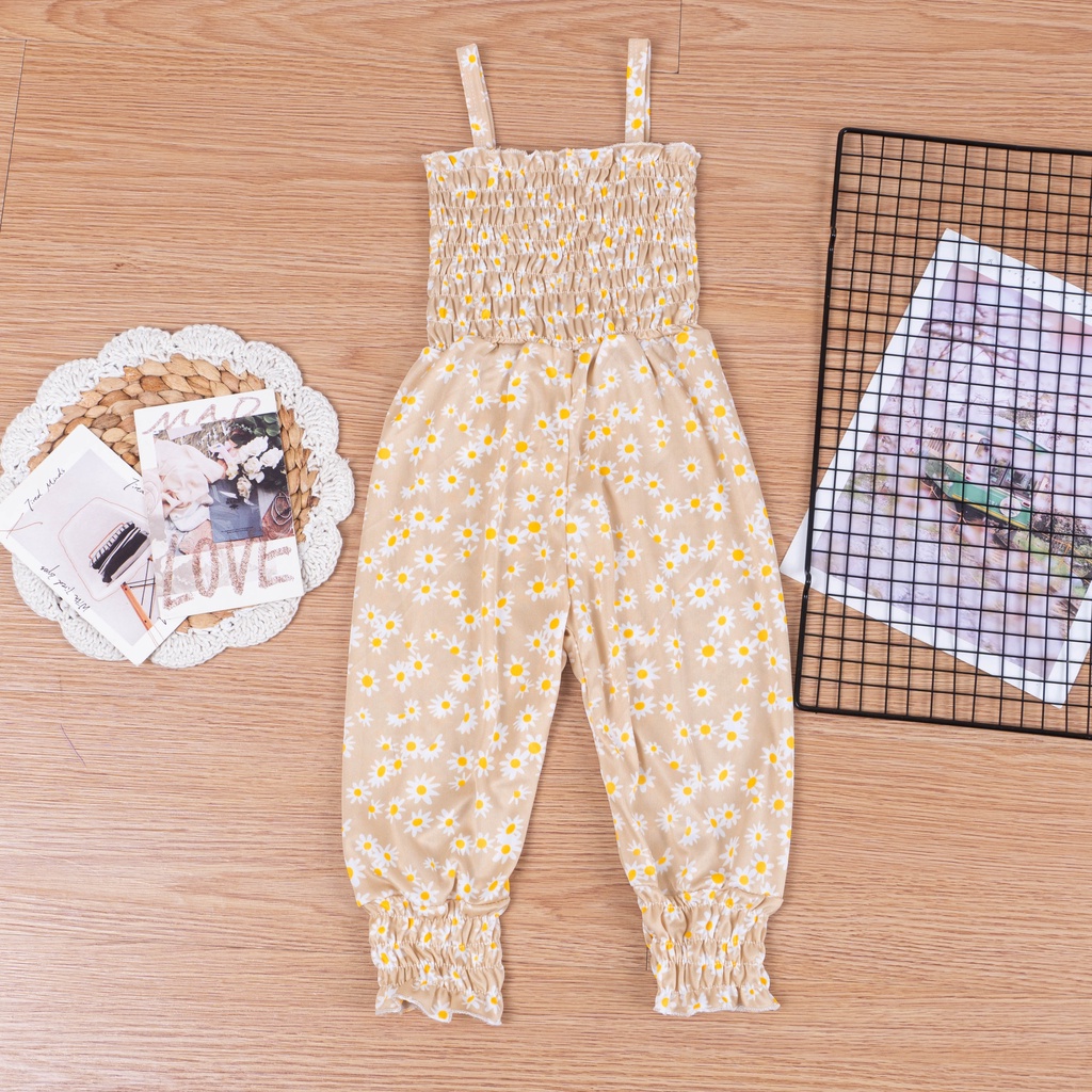 IL - Jumpsuit anak Rocca Motif Daisy / Jumpsuit Anak Perempuan Terbaru