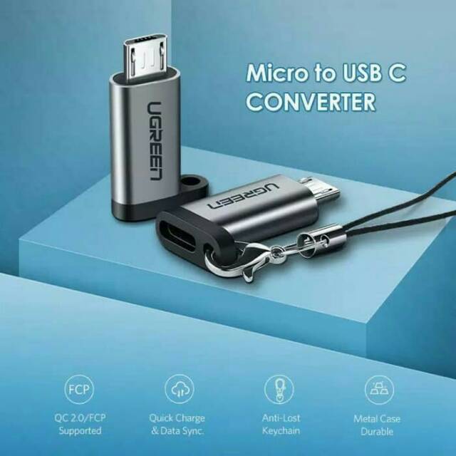 Ugreen Adapter Converter Usb Type C Female to Micro Male Original