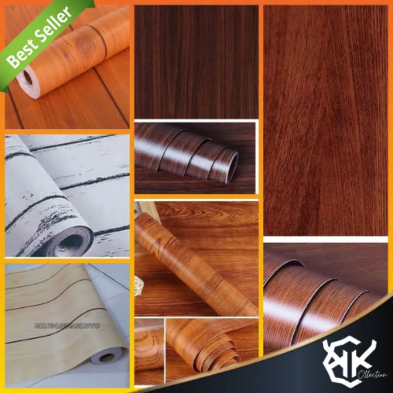 Jual Wallpaper Dinding Motif Kayu Rustic 45cm x 100cm Wallpaper Stiker