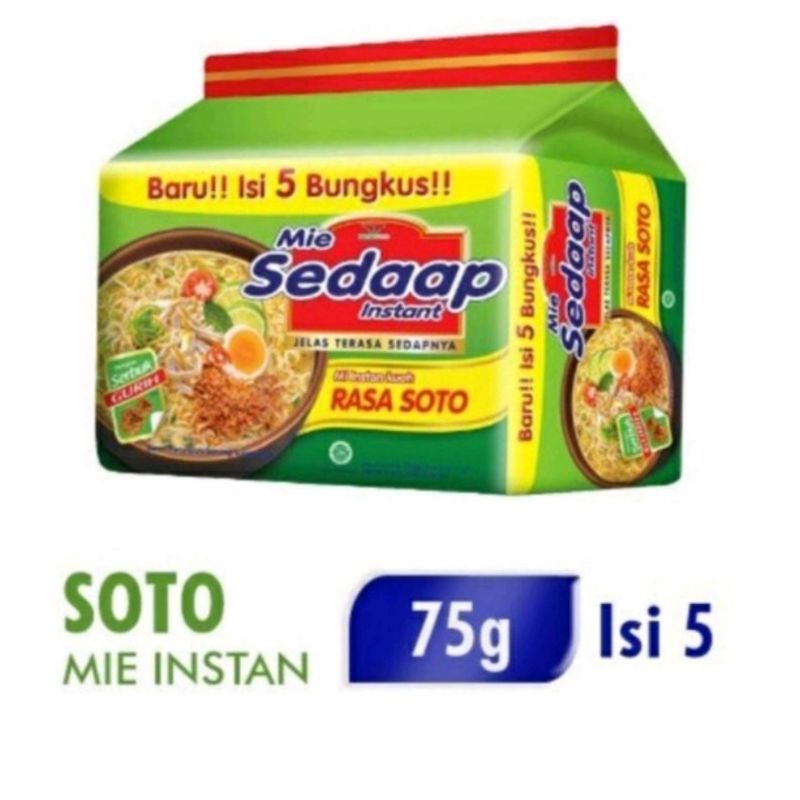 

MIE SEDAAP SOTO (ISI 5 PCS)