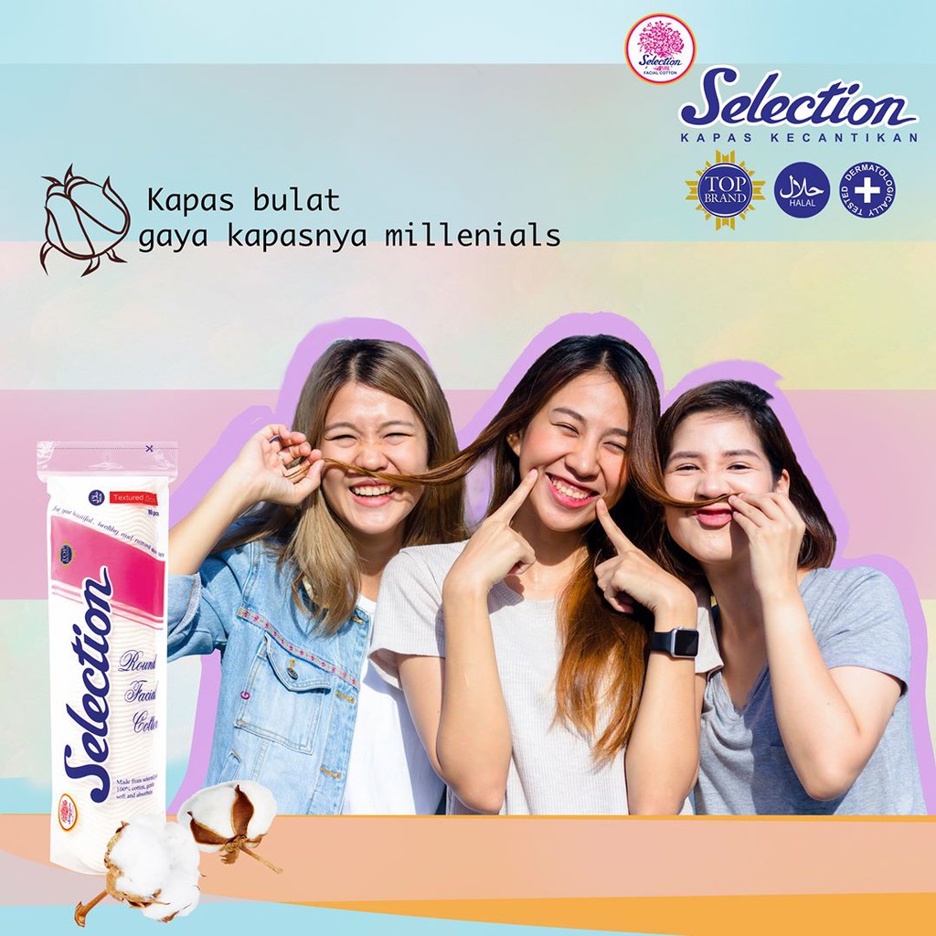 Kapas Oval Selection Round Facial Cotton