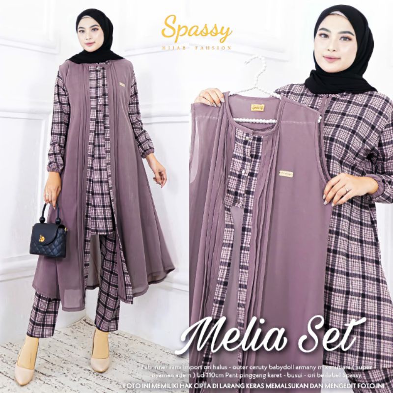 [BISA COD] MELIA SET • SETELAN CELANA WANITA DAN REMAJA • ORI BY SPASSY