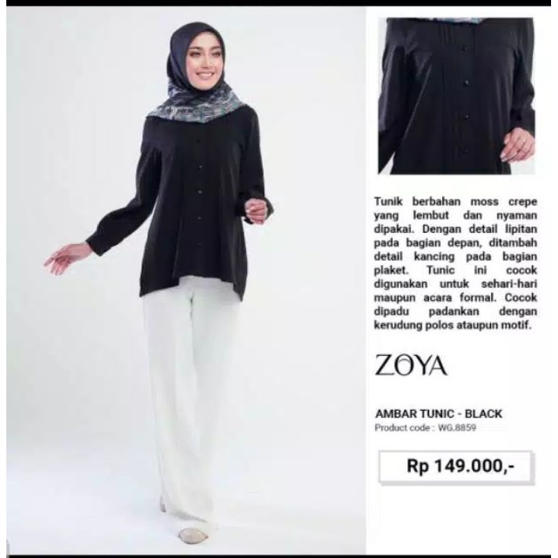 ambar tunik kemeja blouse zoya original