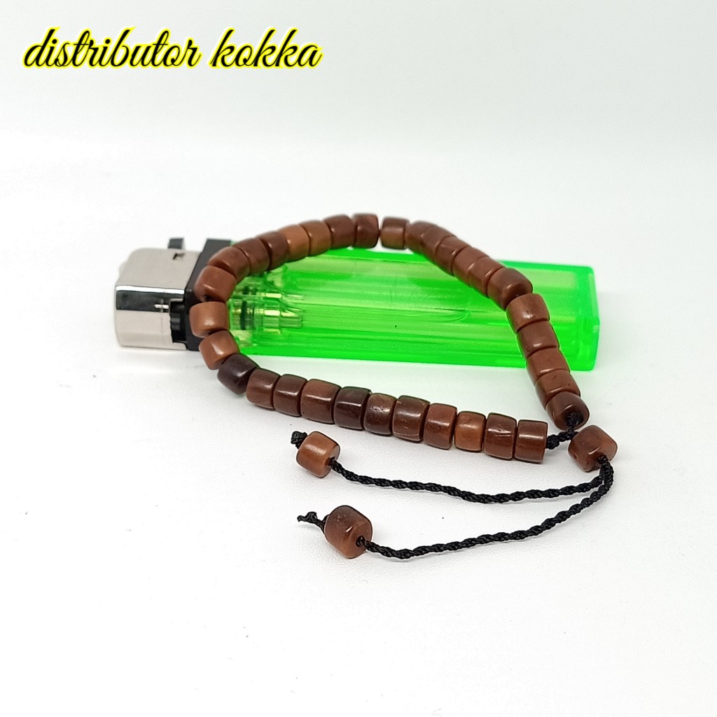 ( SUPER MURAH ) Gelang tasbih 33 Kokka kaukah mardjan tnp kpl coklat