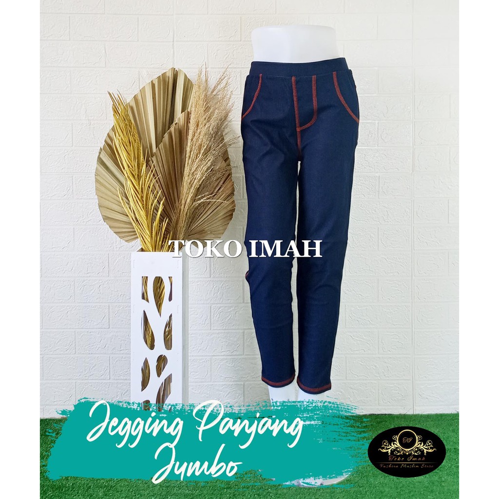 CELANA JEGGING JUMBO XXL LEGGING DENIM JUMBO OOTD WANITA MURAH BISA COD