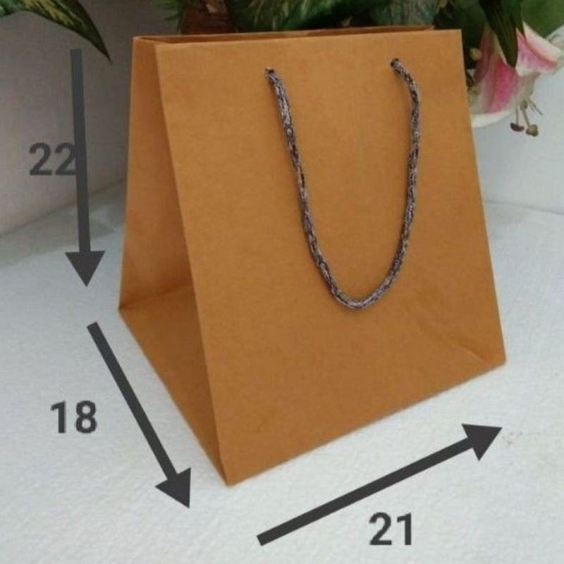 paperbag/ tas kertas dus  21x18x22