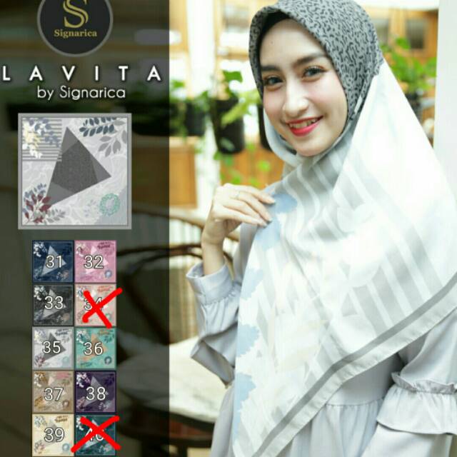 Segiempat LAVITA by SIGNARICA Voile Katun Hijab Jilbab Scarf Muslimah Square