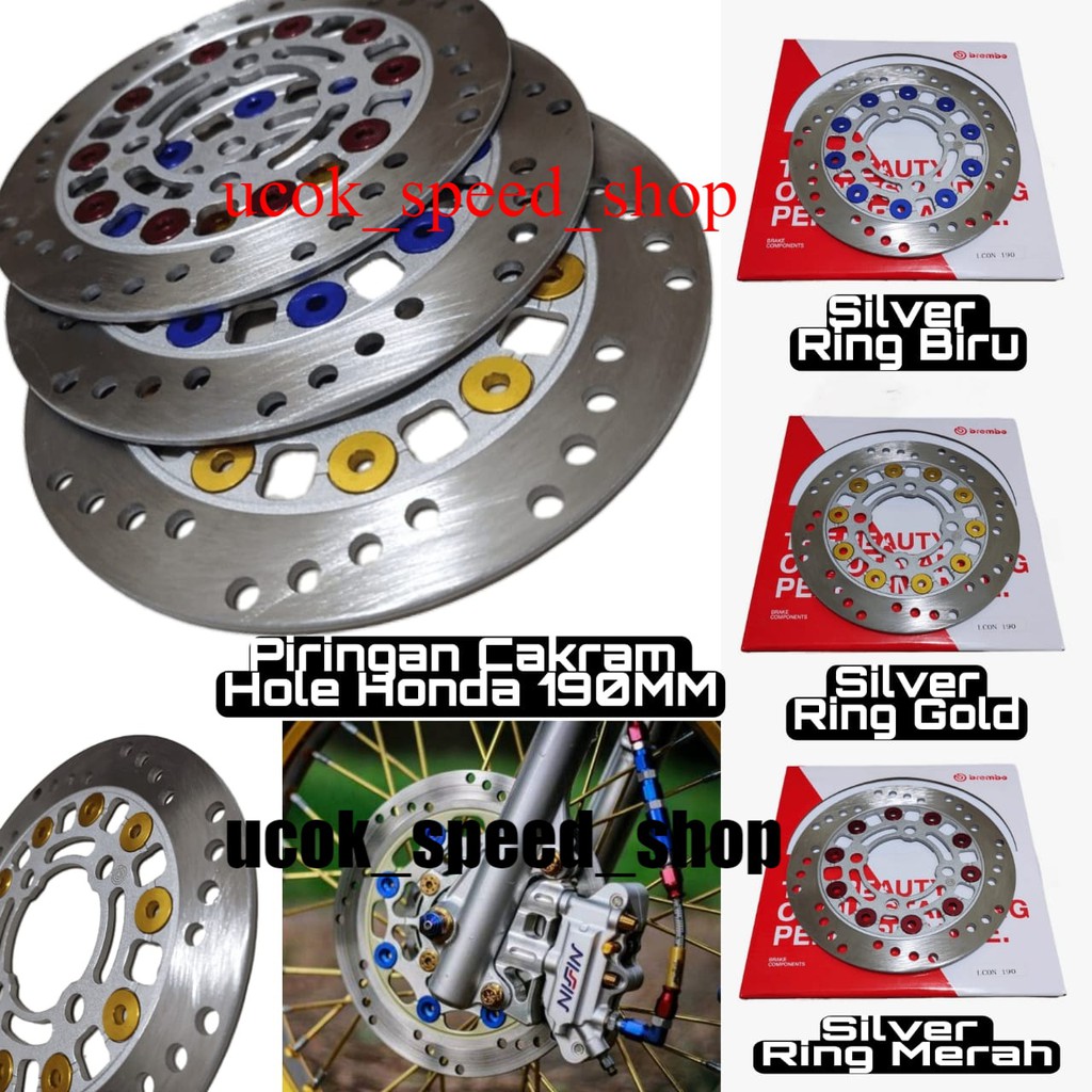 Piringan Cakram Brembo Floating Uk 190MM Disc Standar Motor Honda Vario 110 125 150 Beat Scoopy Mio