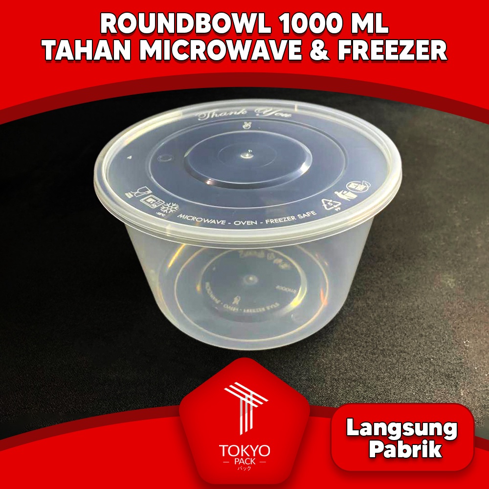 THINWALL MANGKOK BULAT 1000ML - MANGKUK PLASTIK 1000 ML MURAH