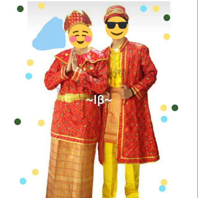 Baju adat palembang anak2 size L dan XL