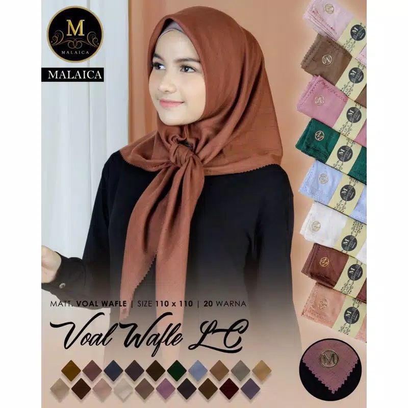 hijab segiempat Voal Wafle LC by Malaica scarf