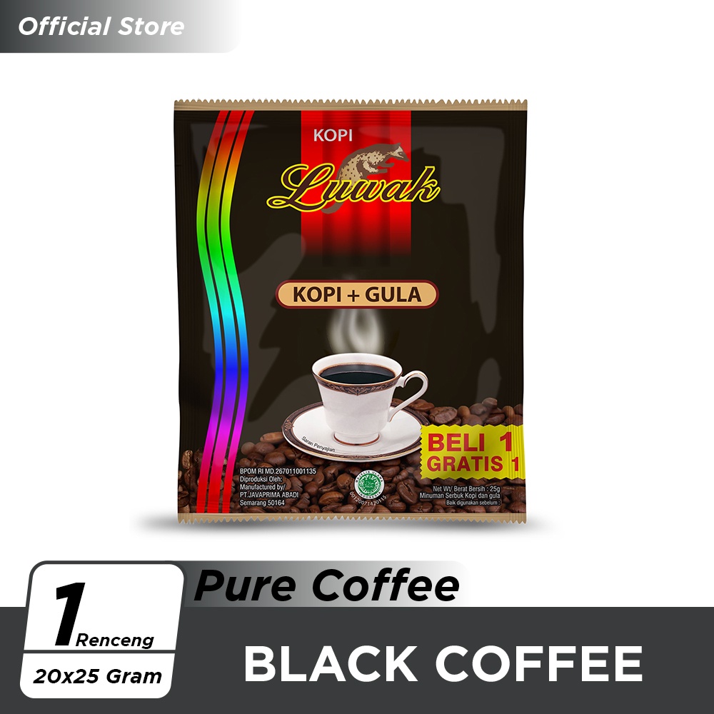 

PROMO BELI 1 GRATIS 1 Kopi Luwak Hitam Kopi+Gula 25gr