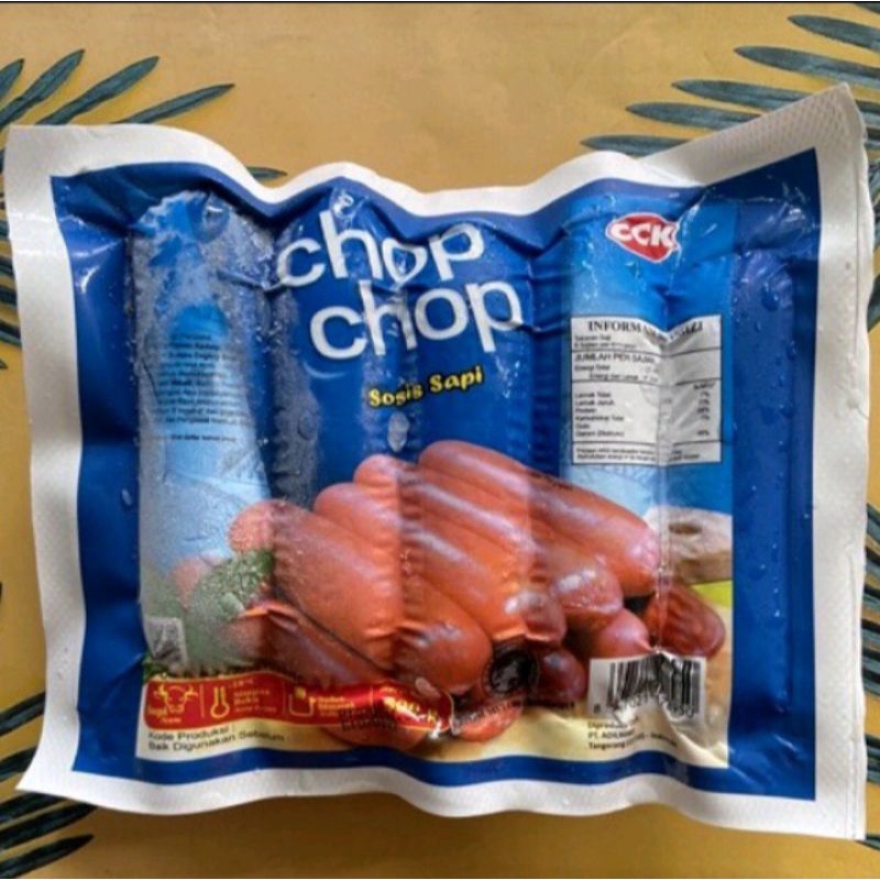 

Chop chop sosis sapi bakar jumbo 10's 9cm 500gr