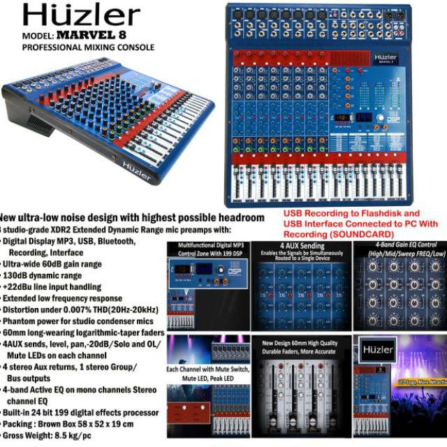 HUZLER MARVEL 8 Profesional Mixer ORIGINAL