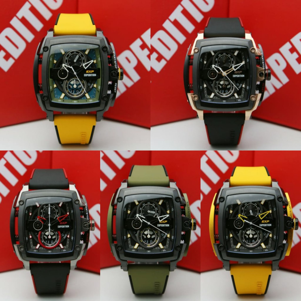 JAM TANGAN PRIA EXPEDITION E 3008 EXP 3008 SE3008 RUBBER READY BEBERAPA WARNA ORIGINAL