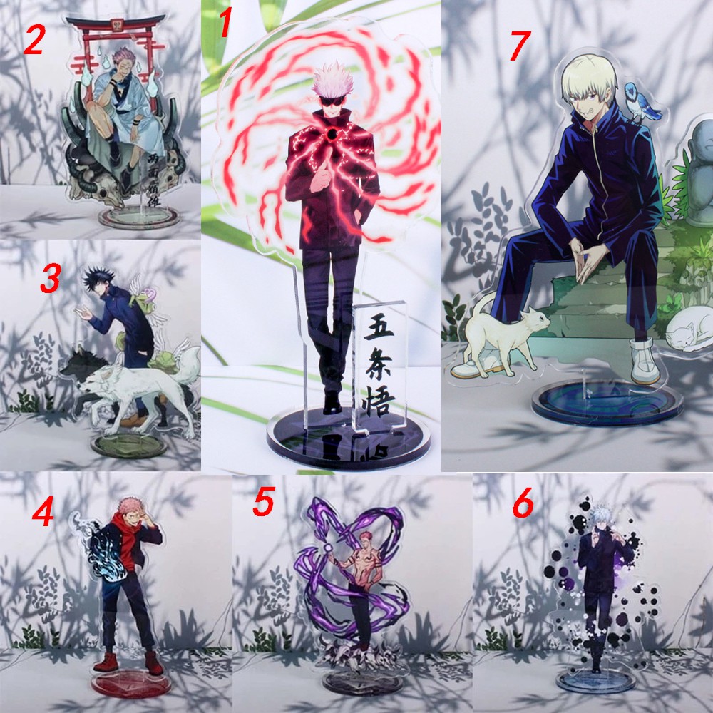 Lanfy Action Figure Anime Jujutsu Kaisen Bahan Akrilik Transparan