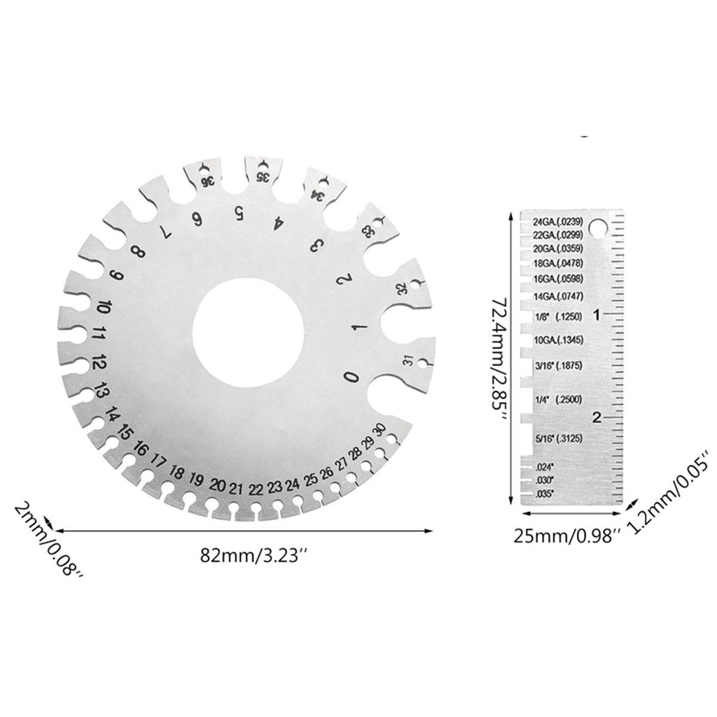 Lanfy Wire Gauge Kawat Lembaran Anti Korosi Stainless Steel Anti Karat Alat Ukur